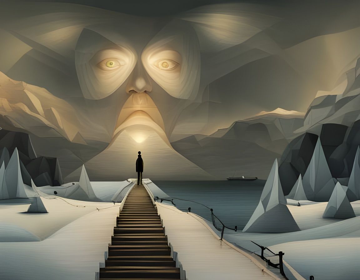 Ethereal Geometric Worldlands in Surreal Style