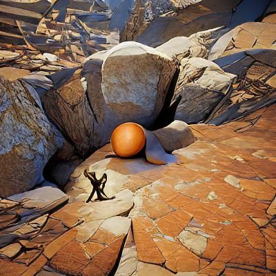 Sisyphus Pushing Boulder: Unreal Engine Render