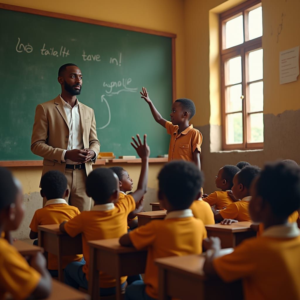 Nigerian Classroom Scene in Unreal Engine 5 Realism