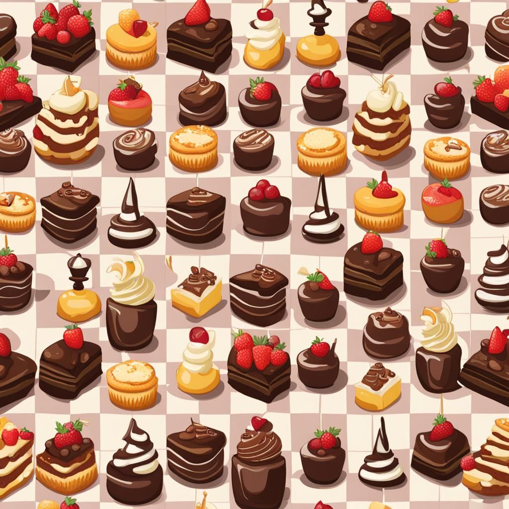 Dessert-Themed Chess Game: Sweet Strategy
