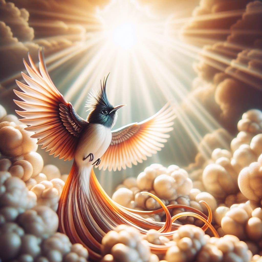 Indian Paradise Flycatcher in Heavenly Light