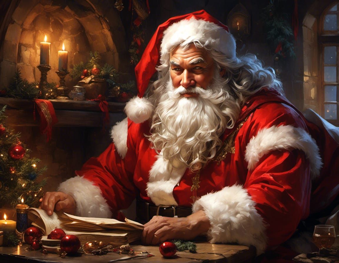 Santa Claus Portrait: A Festive Holiday Greeting