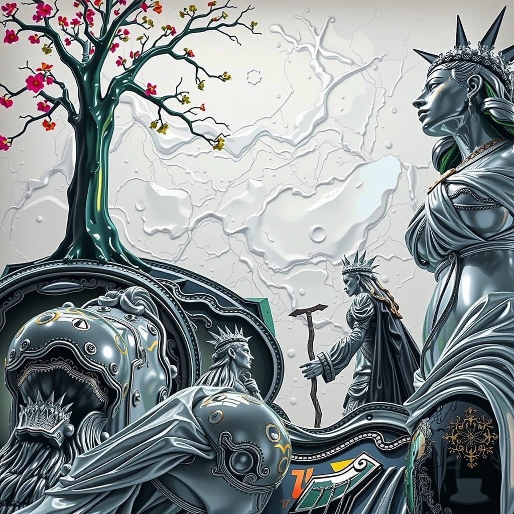 Hyperrealistic Sculpture With Vibrant Colors