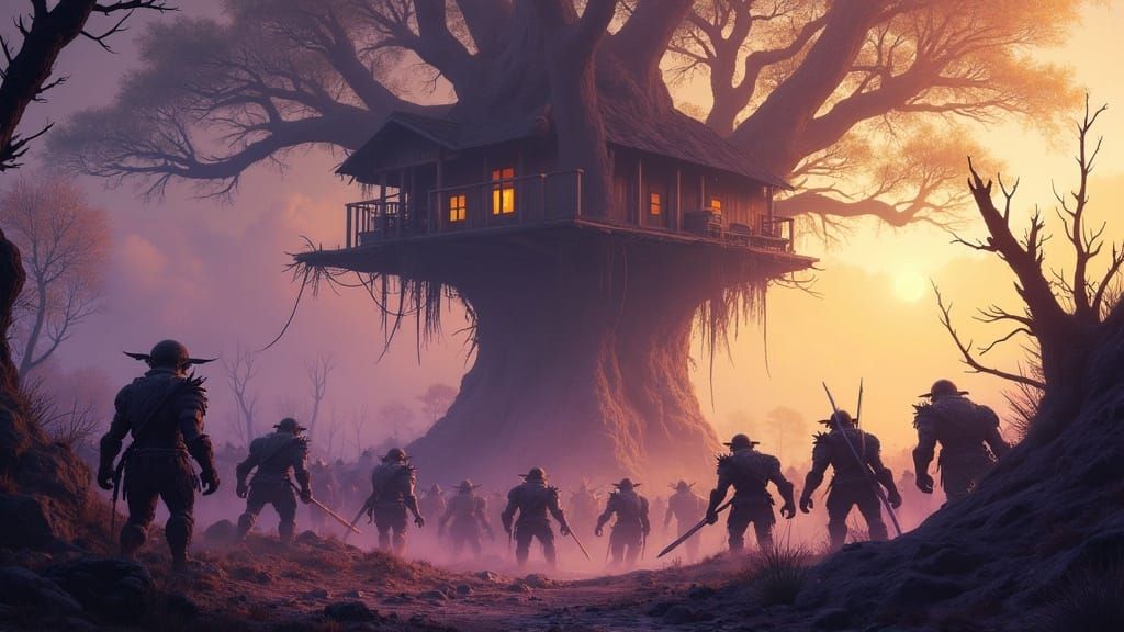 Elves Battle Trolls in Post-Apocalyptic Treehouse