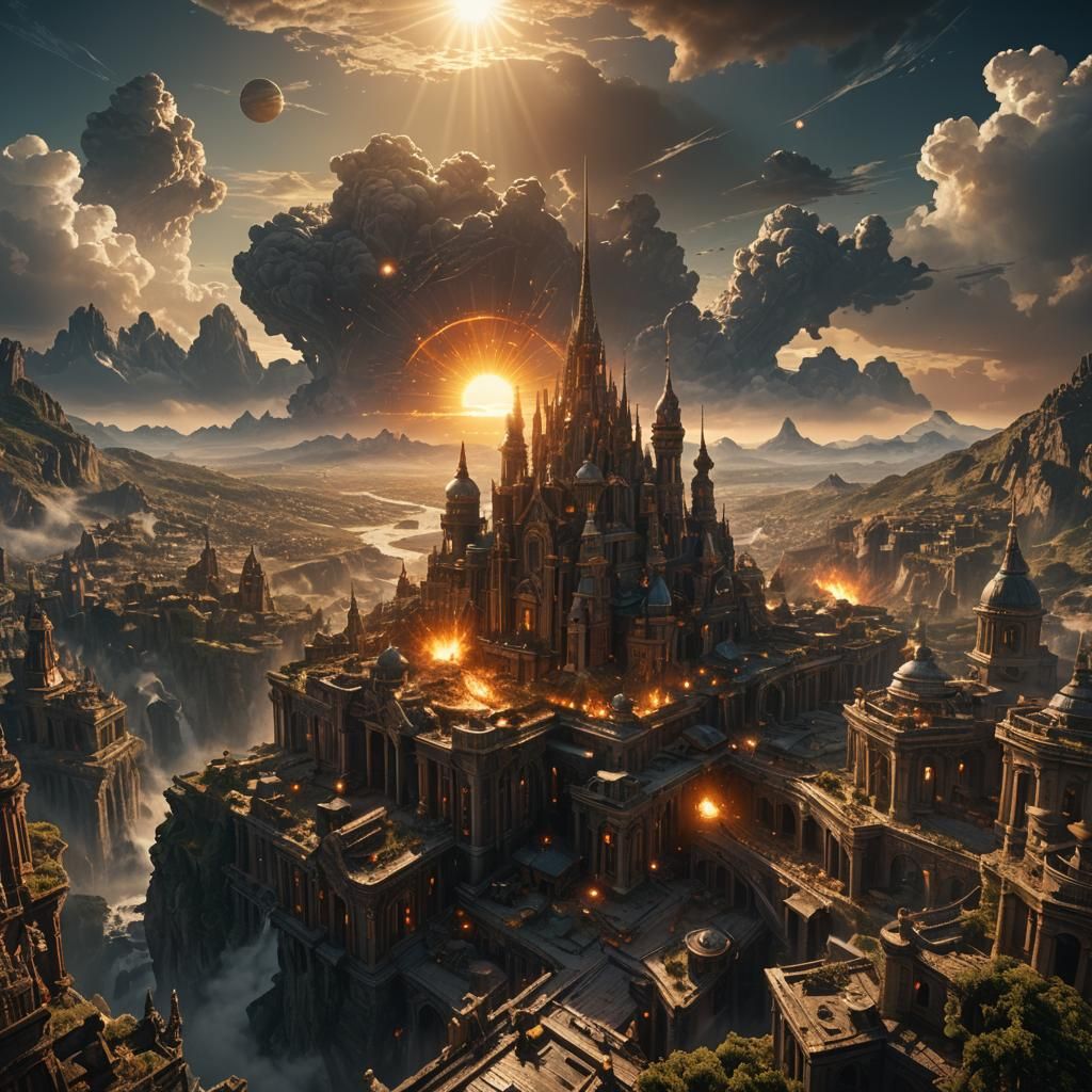 Epic Sun: Dramatic Digital Matte Painting