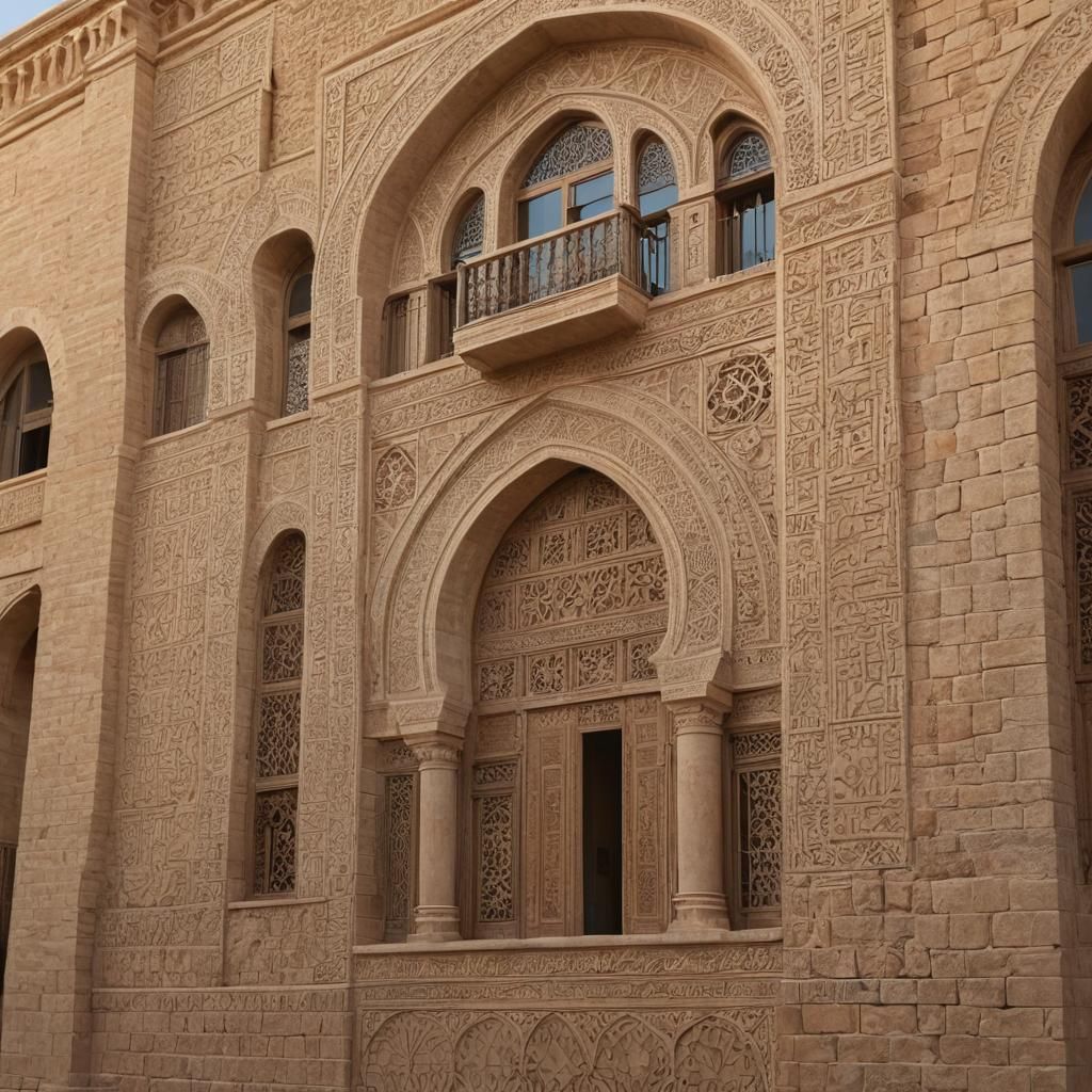 Abbasid Style Baghdad House with Intricate Brickwork