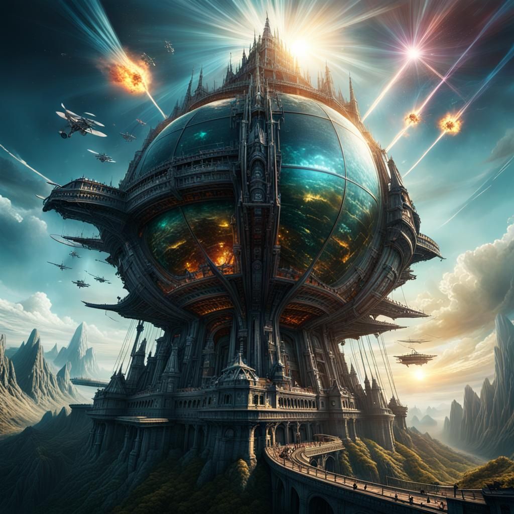 Epic Cinematic Scene of Destruction From Above