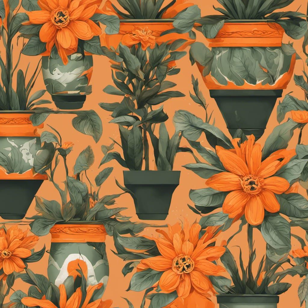 Orange Blossoms of Hope: Indigenous-Themed Floral Art