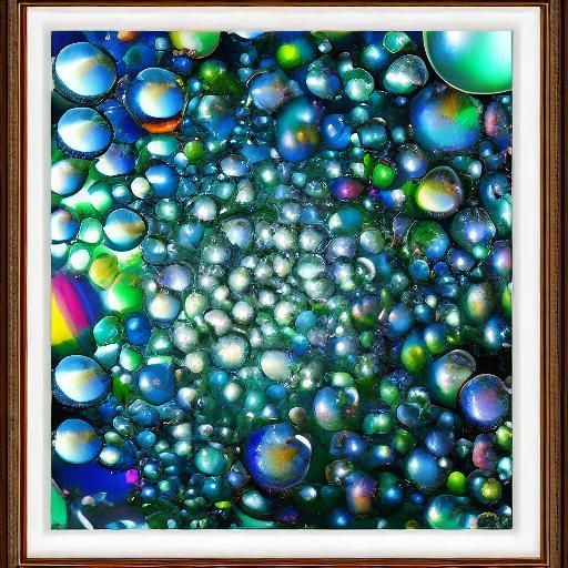 Rainwater Bubbles in Diamond Painting Style