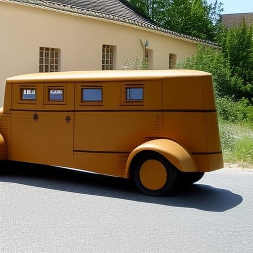 Surreal Ambulance Car in Totalitarian Sun City