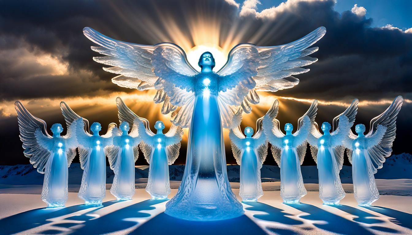 Choir of Ice Angels Singing in Ice Cave