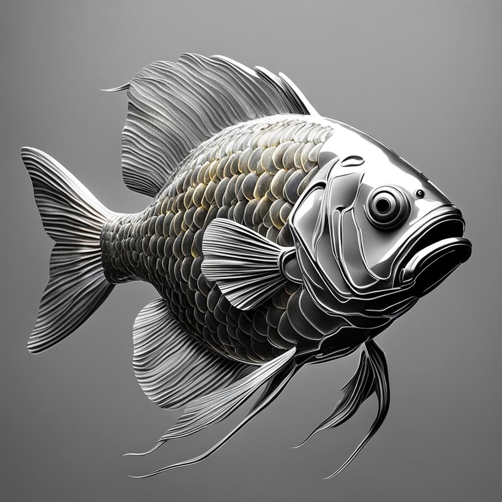 Luminous Fish Made of Light