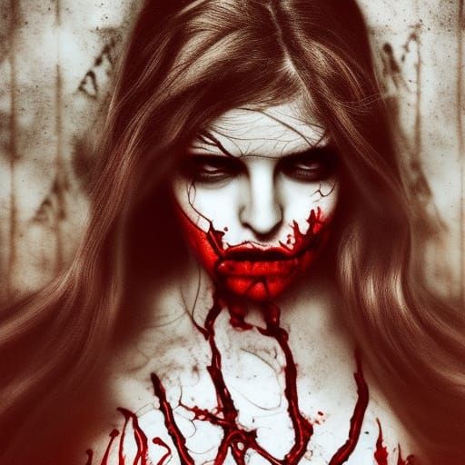 Zombie Nun Barbarian Portrait in Dark Fantasy Style