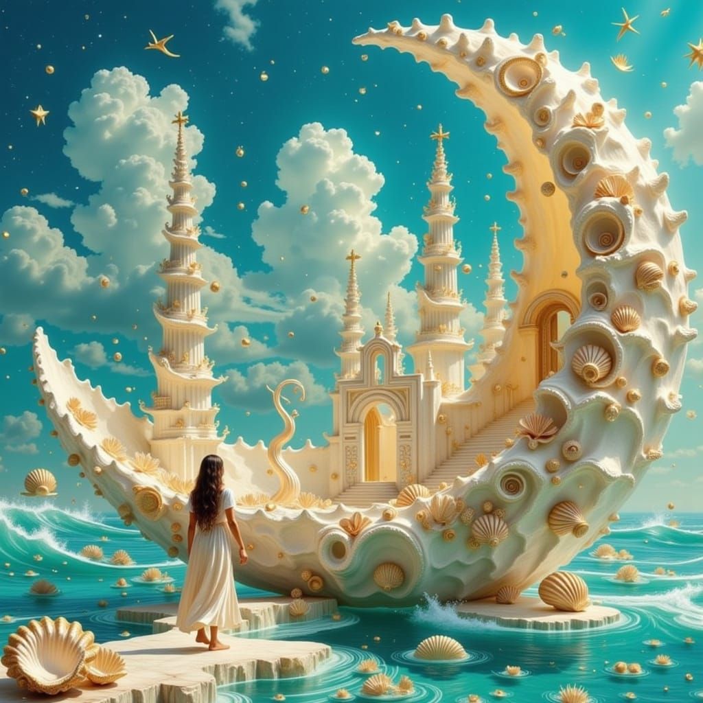 Shell City Dreamscape in Ethereal Light