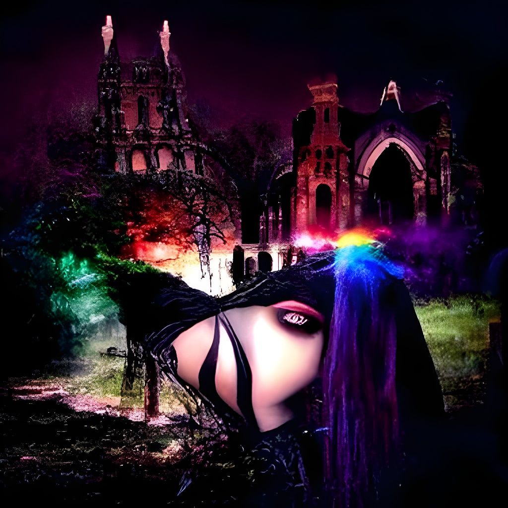 Ethereal Gothic Art: Mysterious Infinity in Twilight