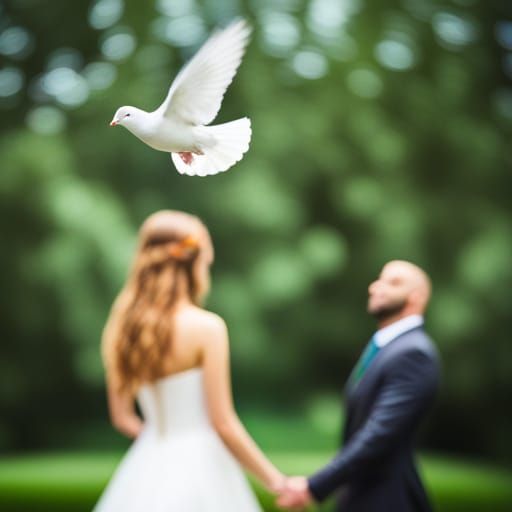 Peace, love and a new beginning of this wedding couple