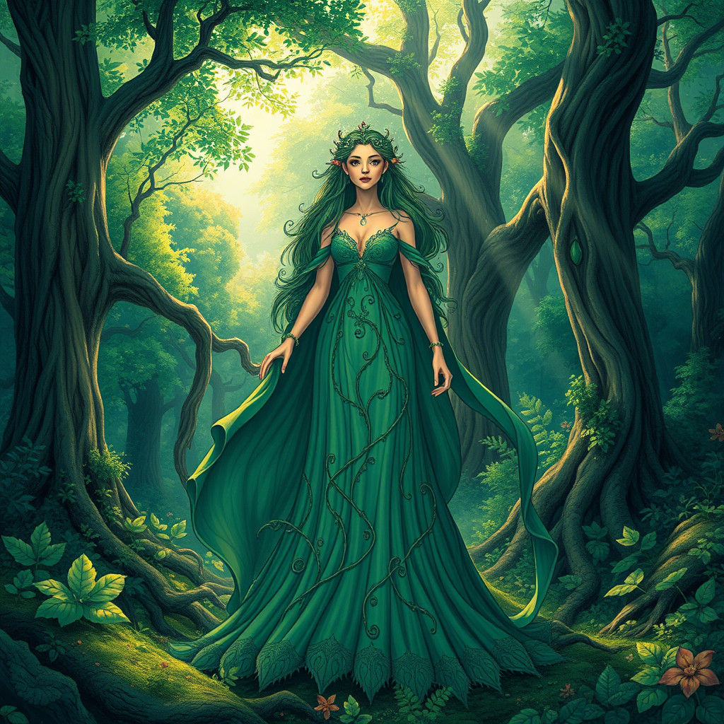 Majestic Mother Nature in Lush Forest