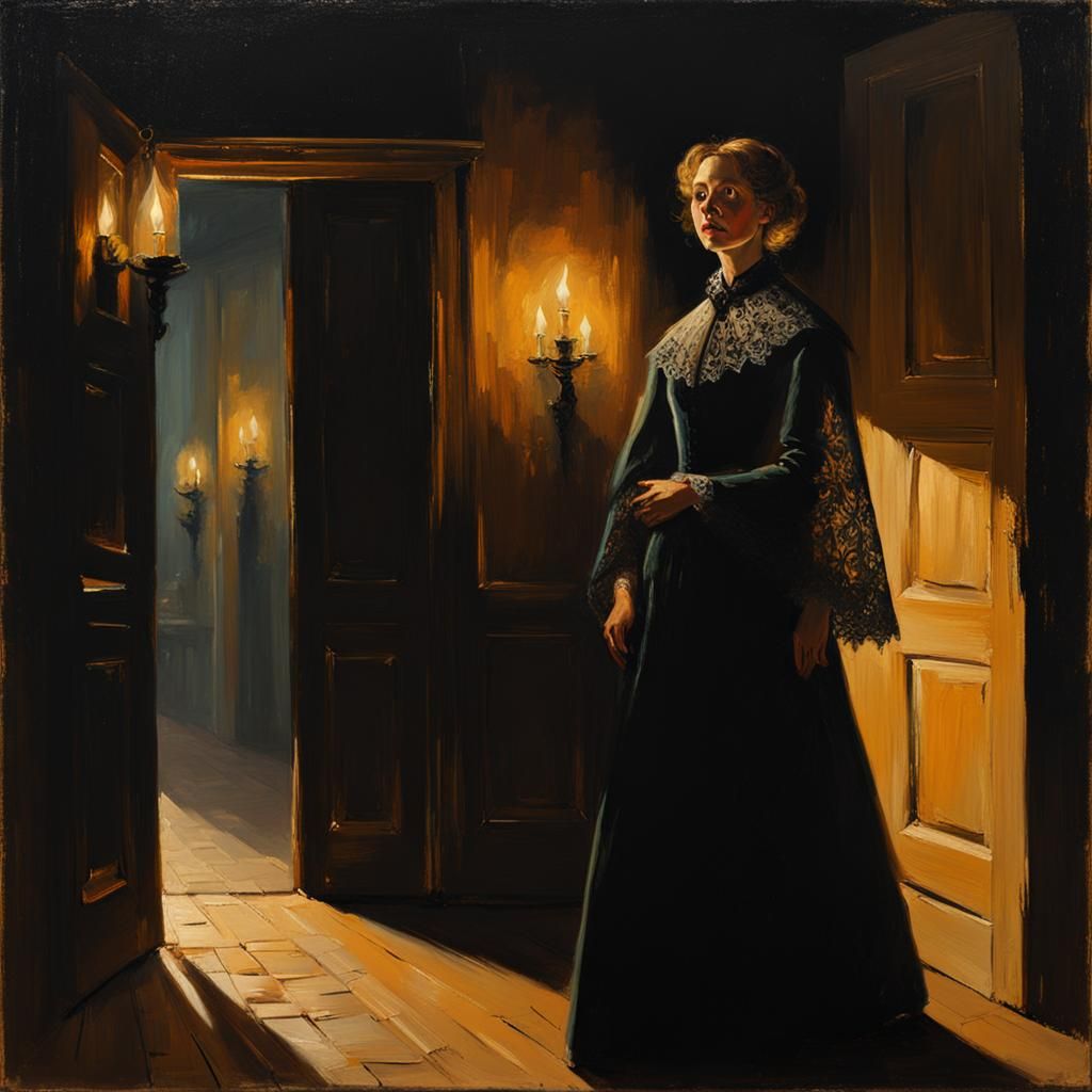 Woman in Lace: An Oil Painting in Old Master Style