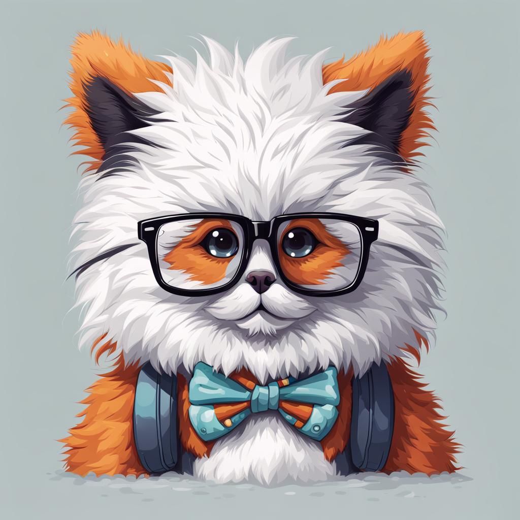 Nice Fluffy Nerd Generated by AI