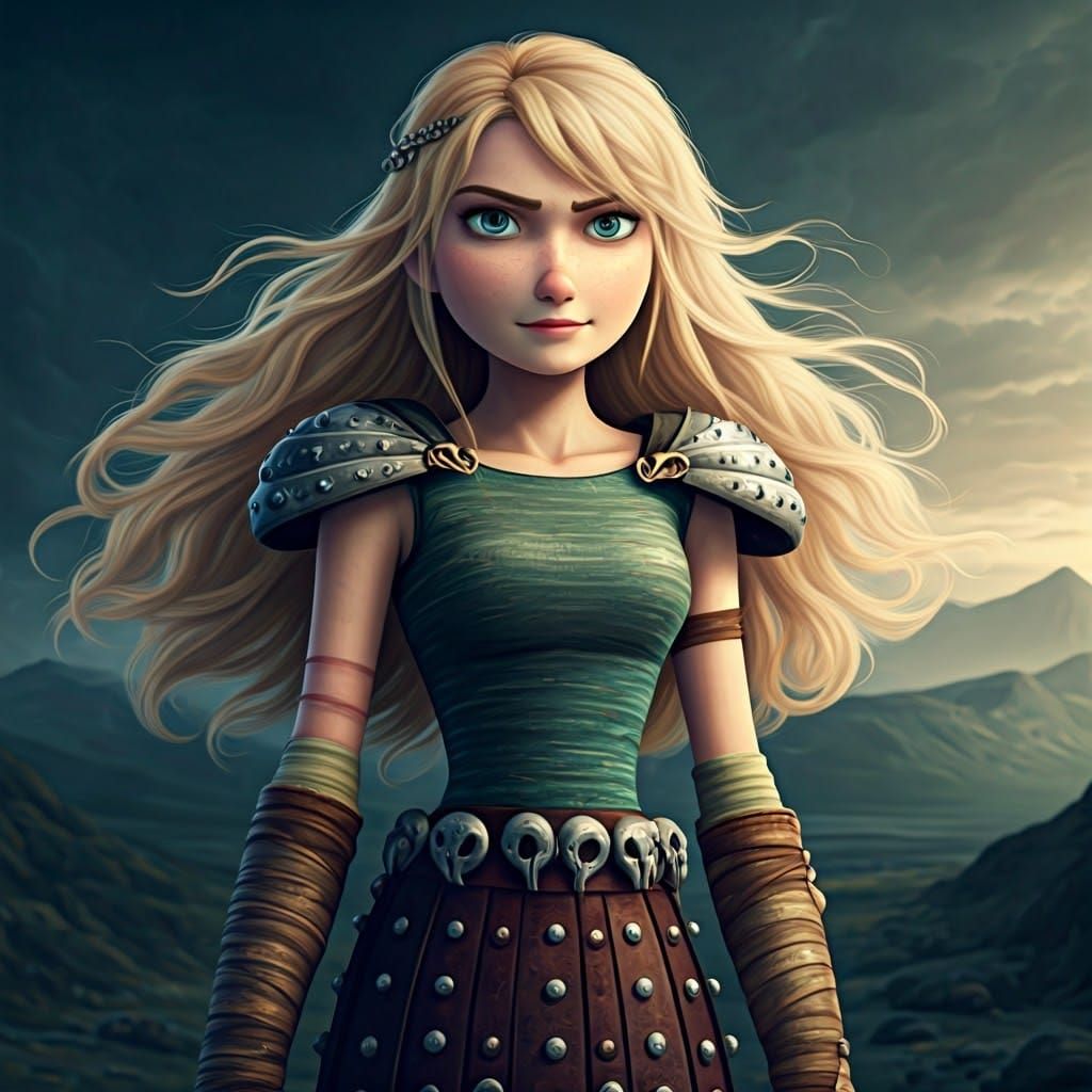 Astrid Hofferson: Viking Warrior in Rugged Landscape