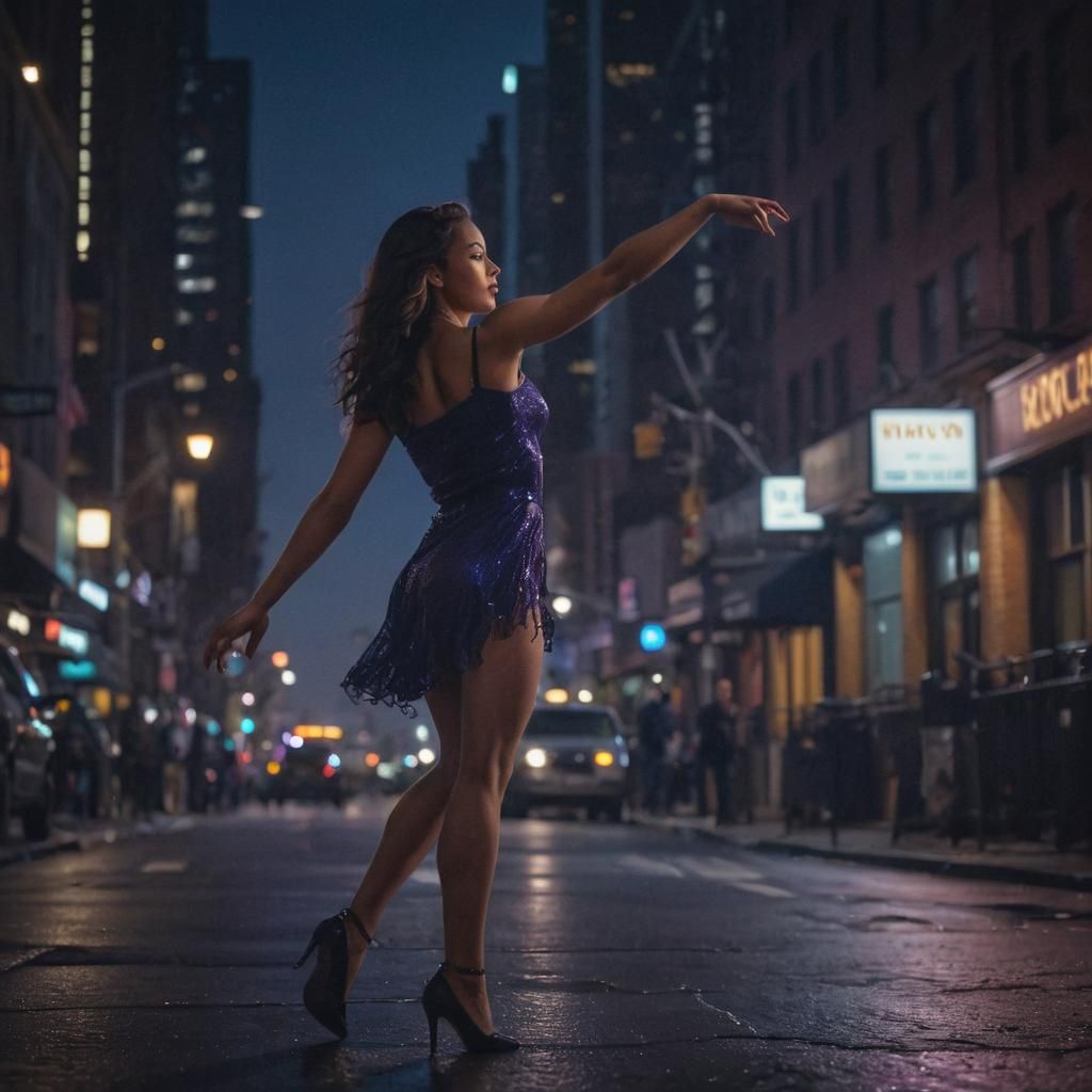 Cinematic Night Dance in New York City