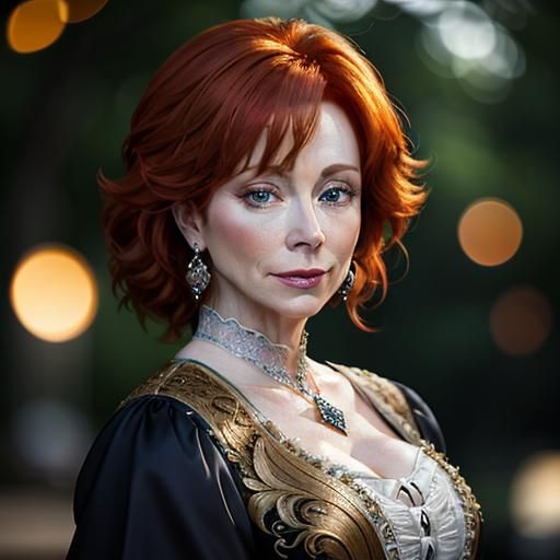 Rococo Portrait of Reba McIntire in Oil