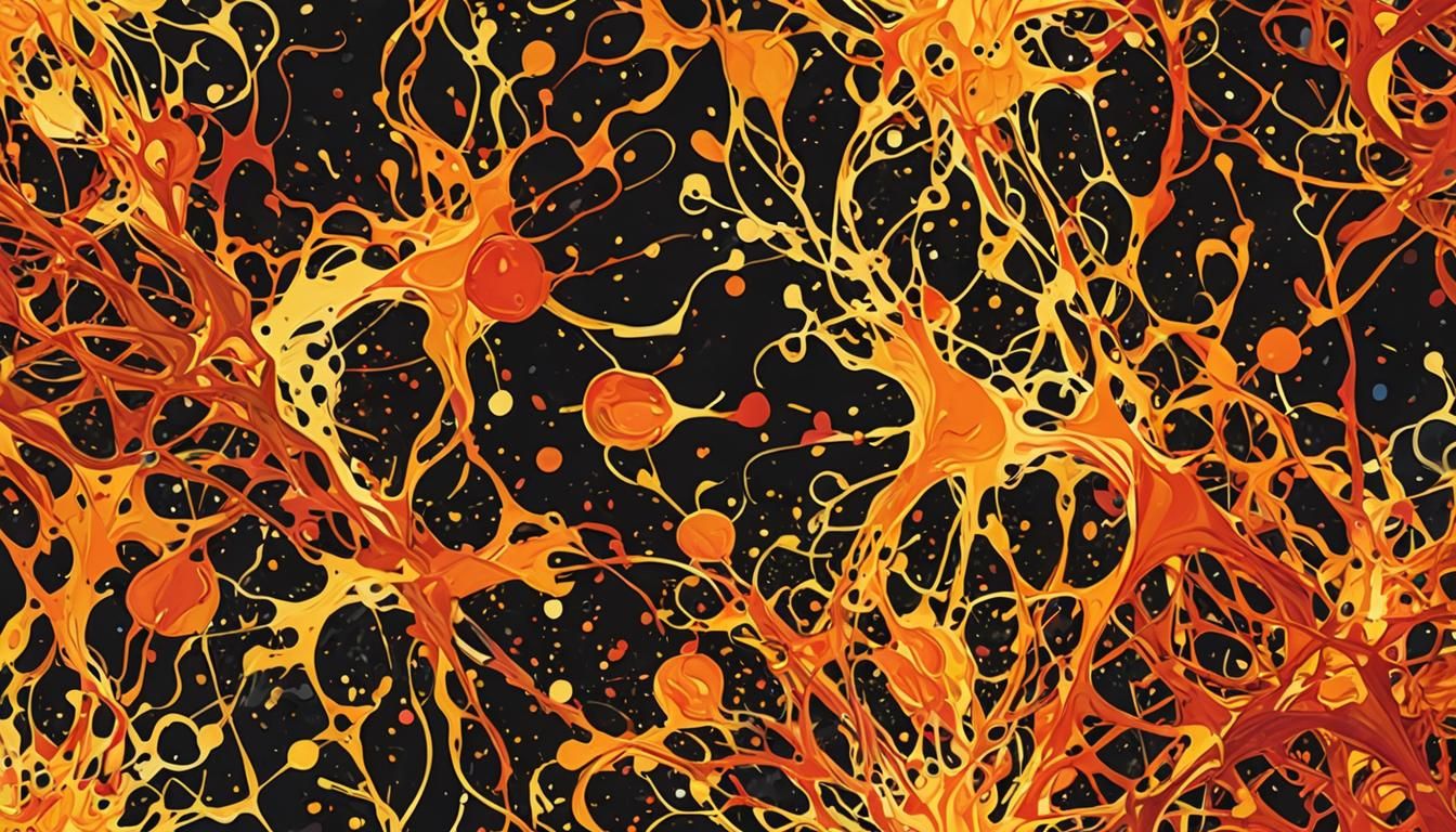 Abstract Expressionist Essential Oil Diffuser with Fiery Sce...