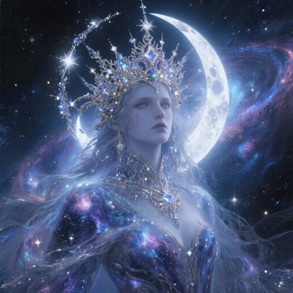 Celestial Queen of Stardust and Moonlight