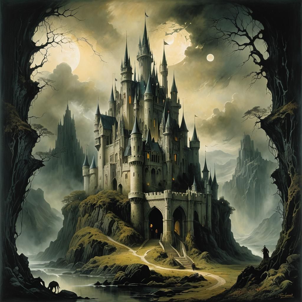 White Castle in Black Moor: Surrealist Art