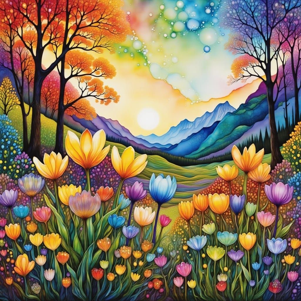 Spring Blooms in Vibrant Colors