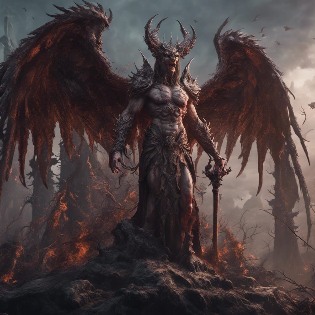 Belphegor Demon Angel in Detailed Matte Painting