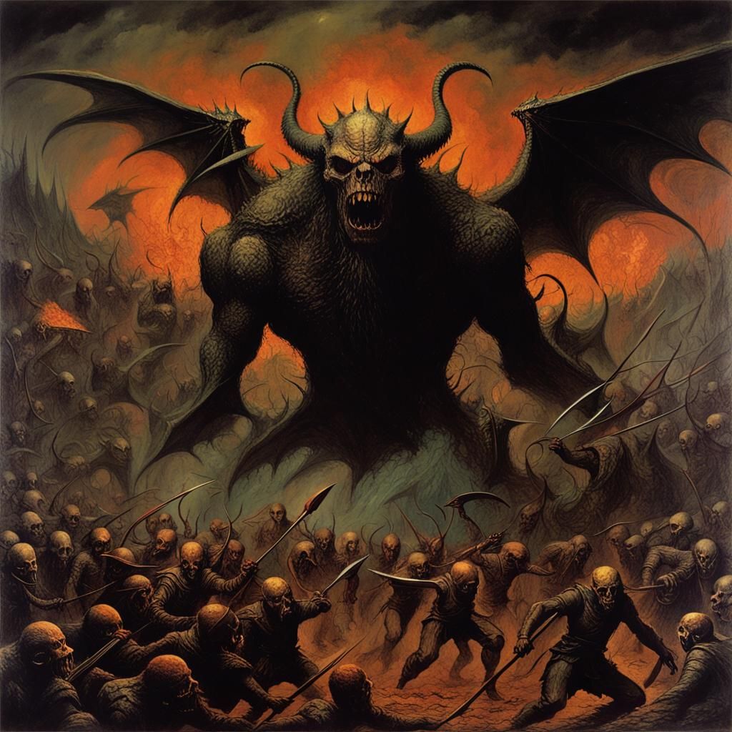 Epic Battle: Demonic Horde vs Heroic Warriors