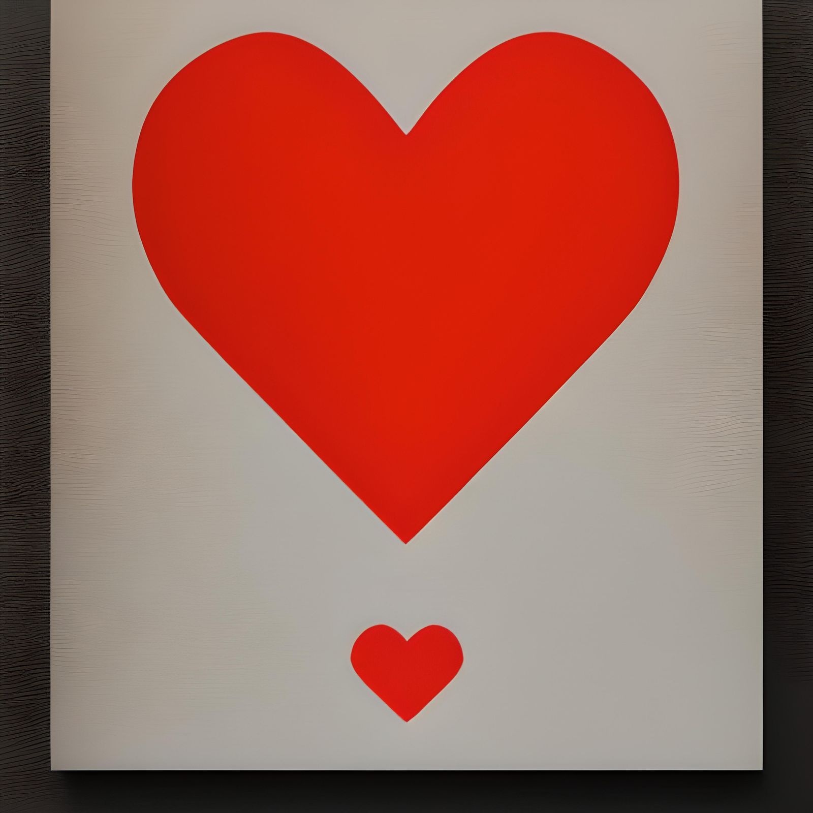 Geometric Red Heart in Pop Art Style