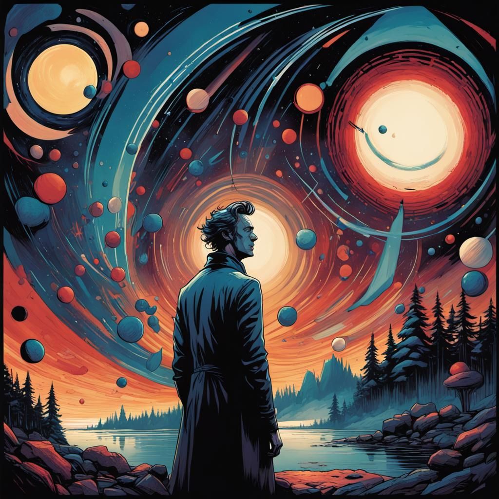 Abstract Comic Book Art Inspired by Kandinsky