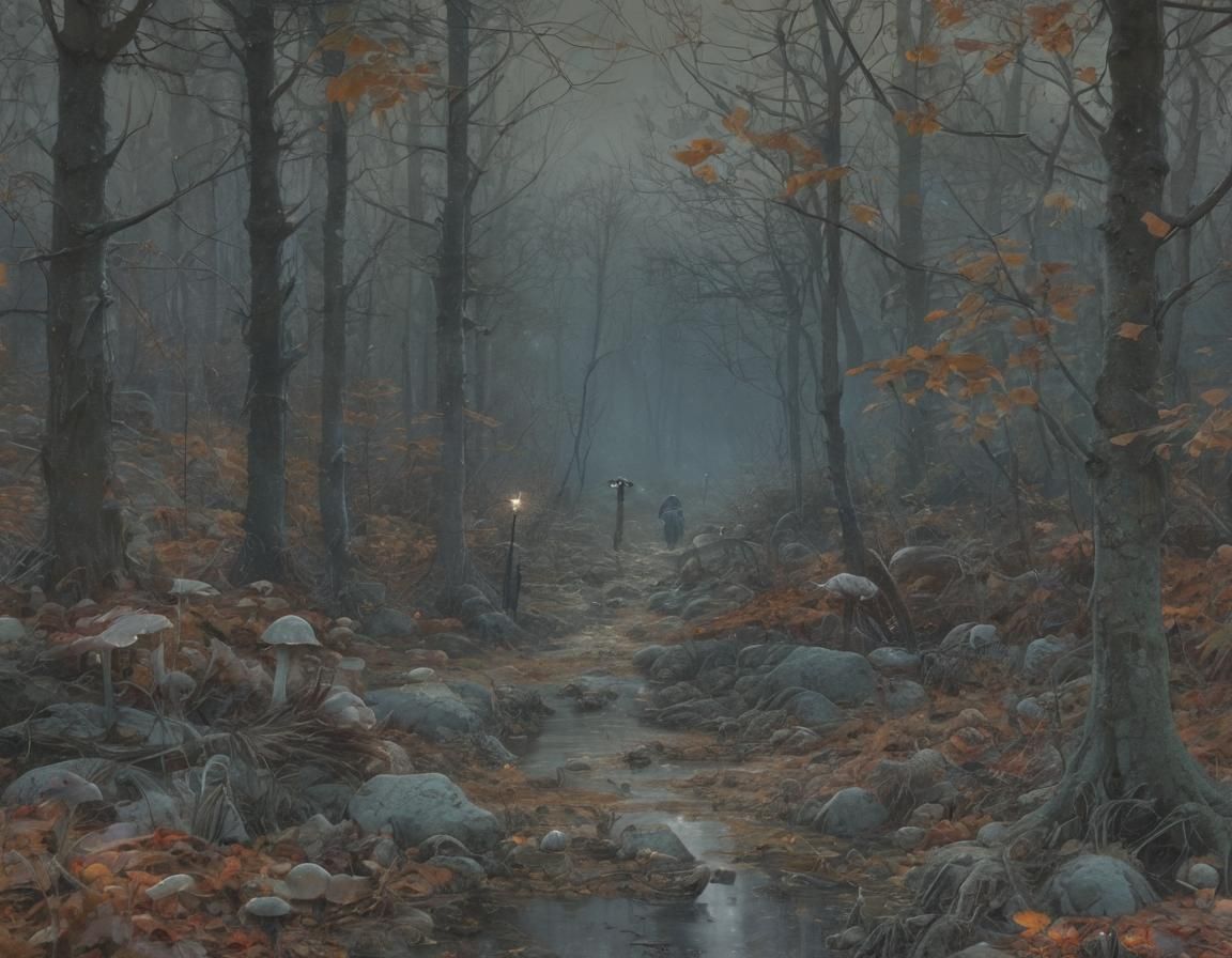 Moonlit Mysteries in a Frosty Forest