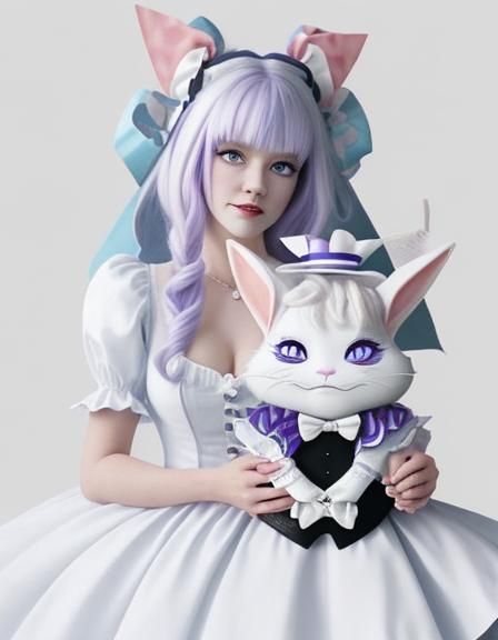 Alice and the white rabbit 🐇 Cheshire cat and the mad hatter 🥸