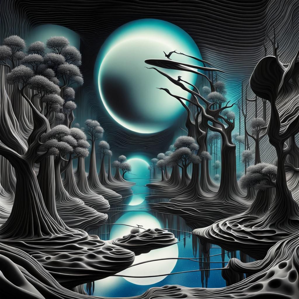 Monochromatic Surrealism in an Abstract World
