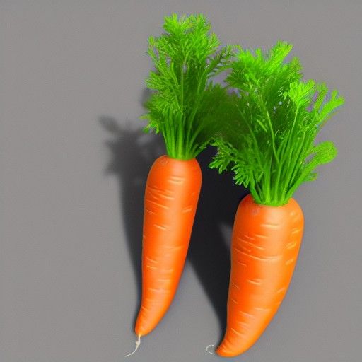 Vibrant 3D Rendered Carrot with Deep Shadows