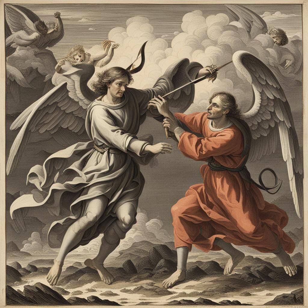 Epic Battle: Devil Defeats Angel in Intense Conflict