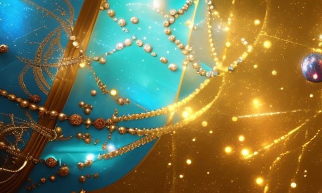 Golden Ice Rose with Turquoise Jewels