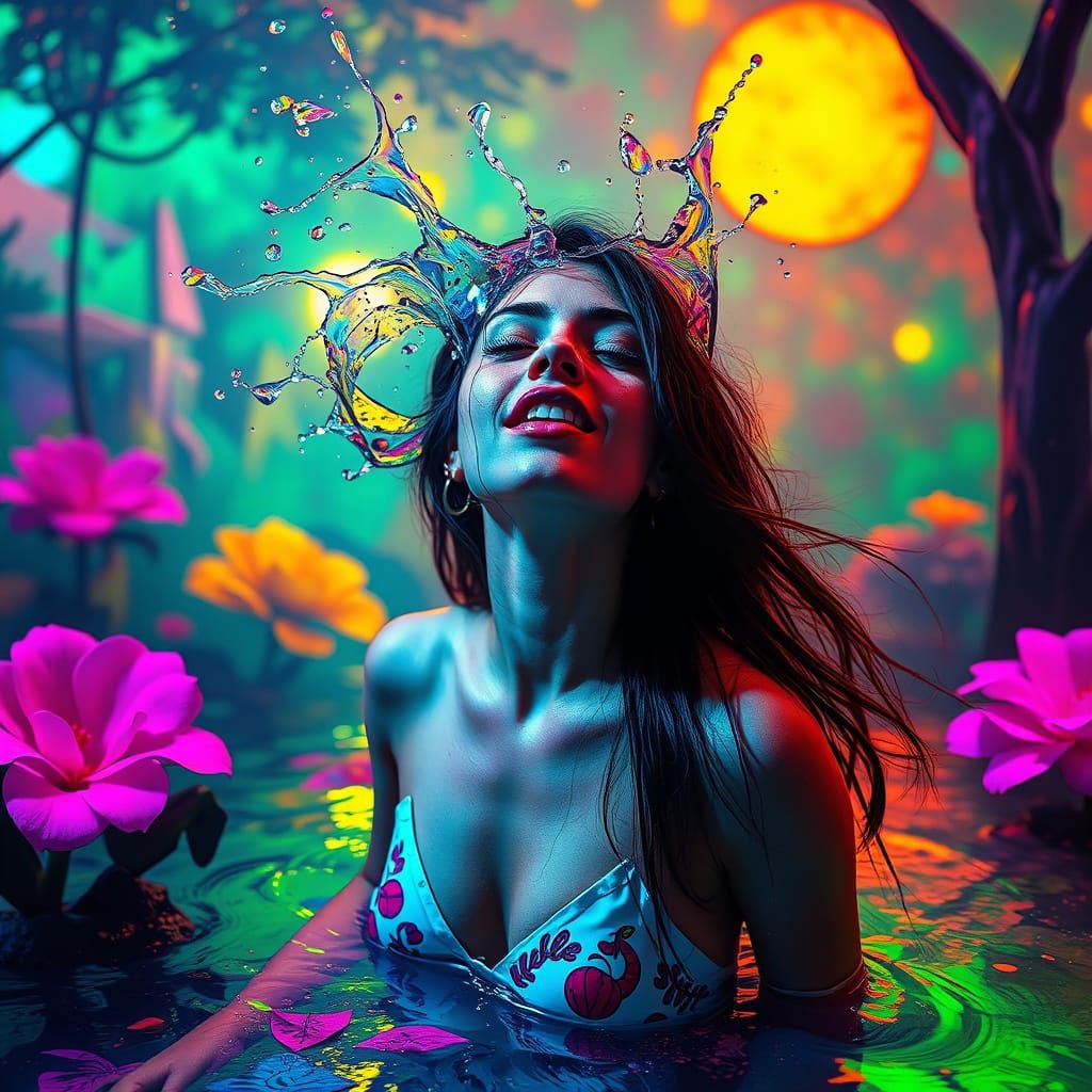 Psychedelic Rave in Japanese Zen Garden, Cosmic Atmosphere