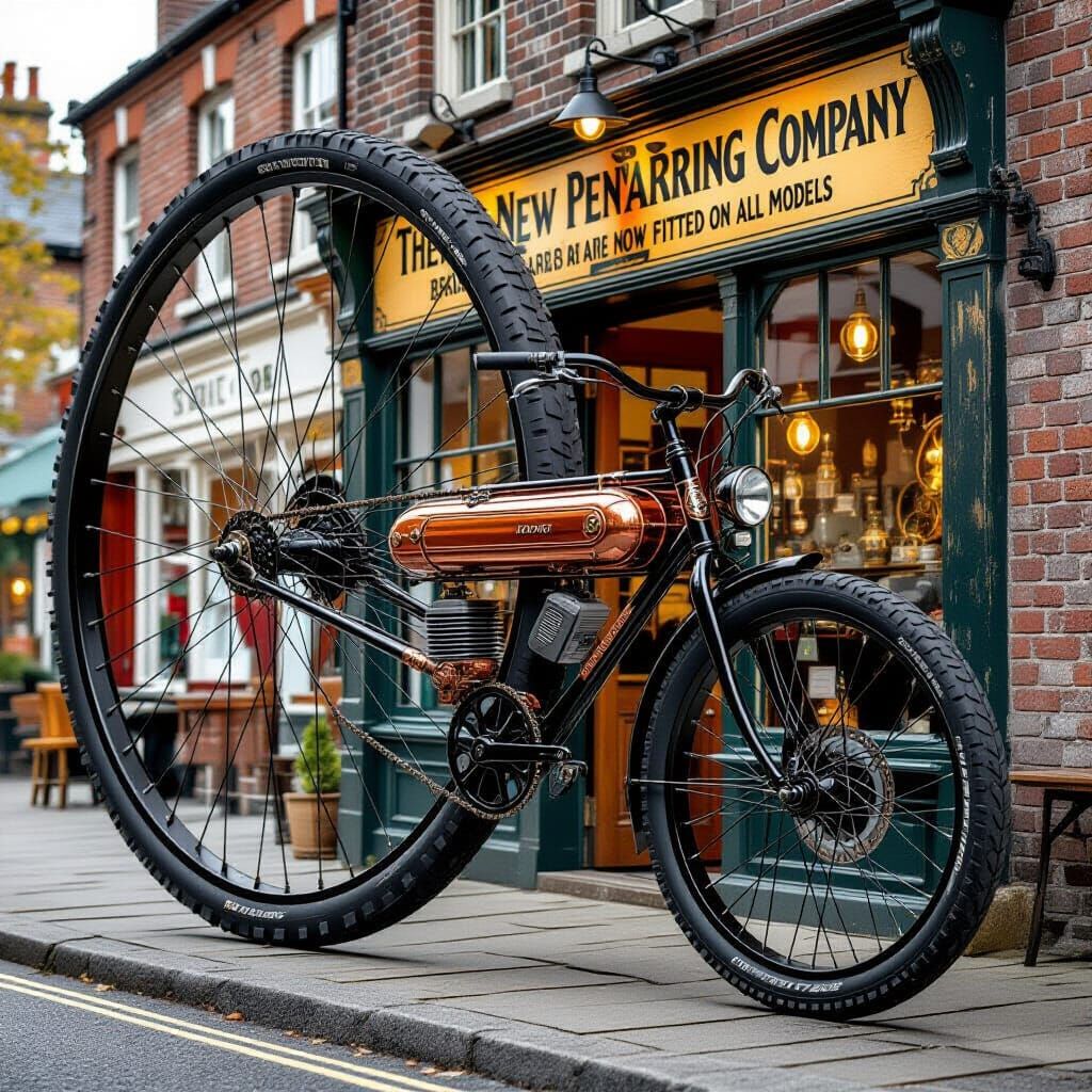 Electric Penny-Farthing Bike Shop: Vintage Future