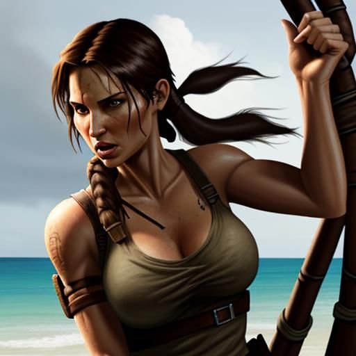 Lara Croft as a Pirate Captain