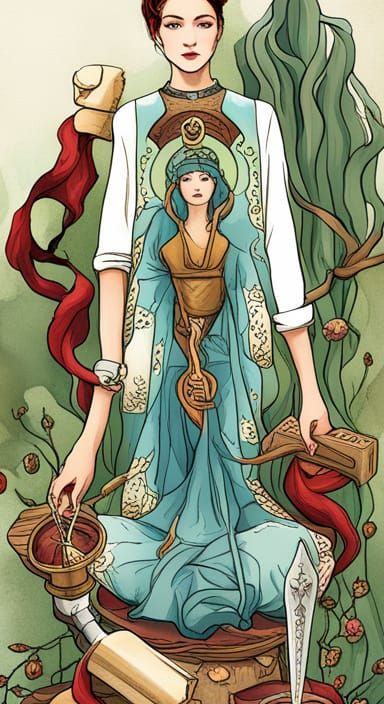 T-Shirt Design Featuring Tarot Card