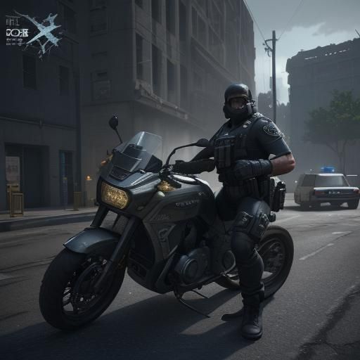 Cops in 3D Game Cinematic Style