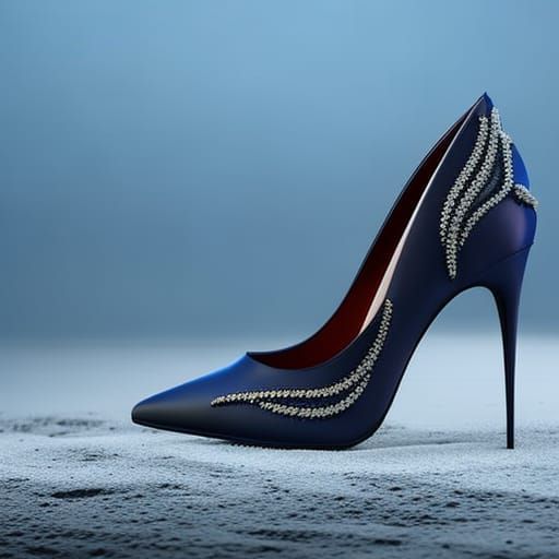 blue elegant high heels