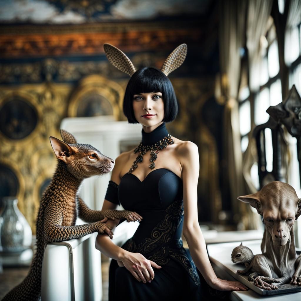 Surreal Alien Restaurant Celebration in Hyper-Real Style