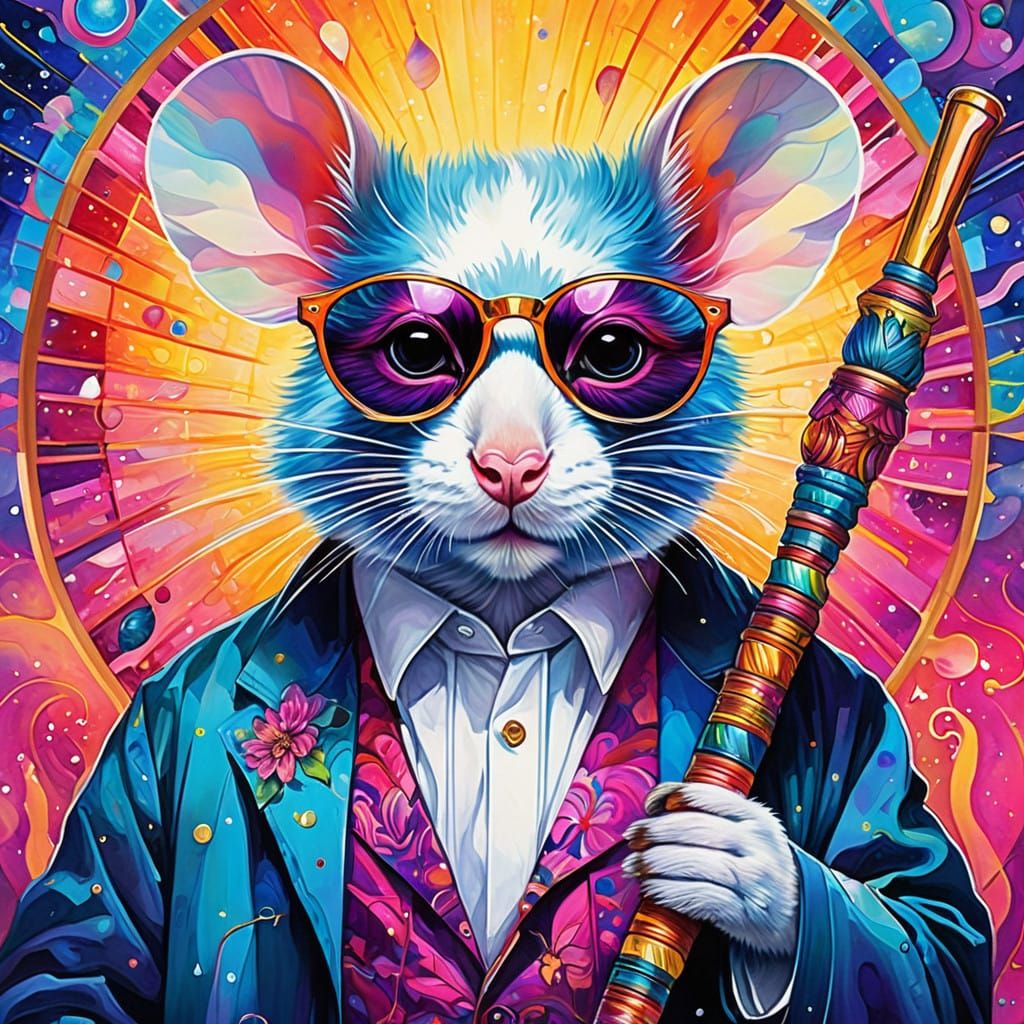 Cyberpunk Wonderland: Furry Friends in Vibrant Pursuit