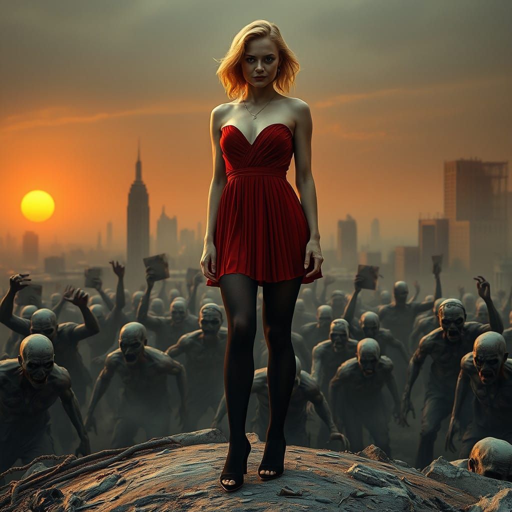 Margot in Apocalypse, Epic Digital Matte Painting Style