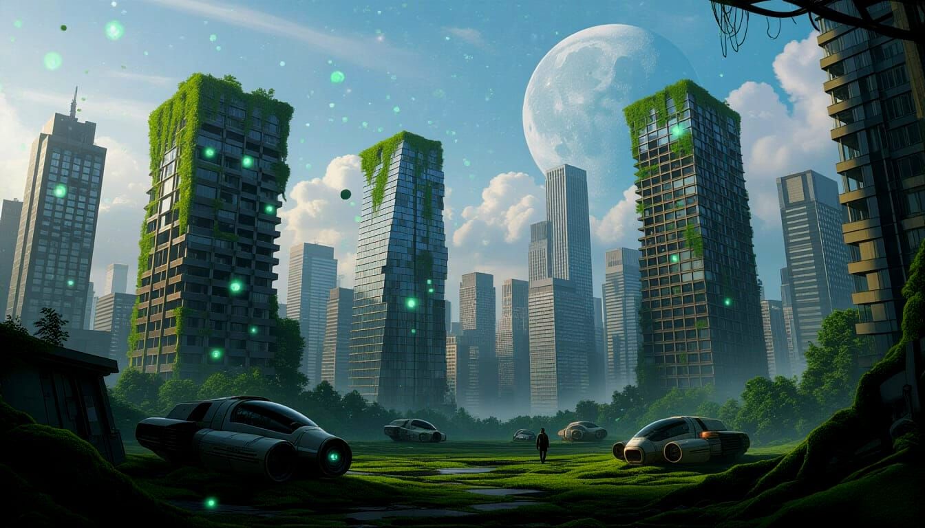 Post-Apocalyptic Alien Jungle Reclaims Futuristic City